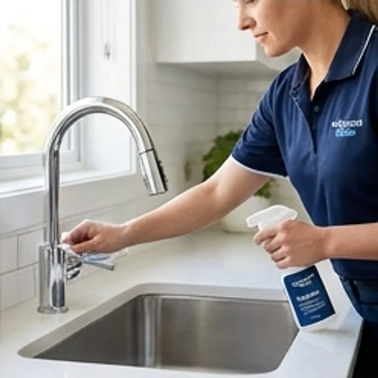 employee polishing metal fixtures
